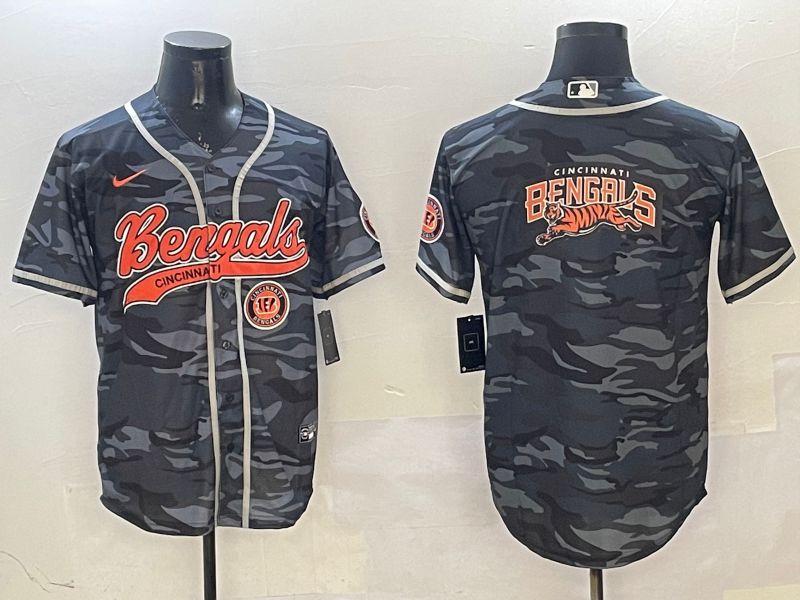 Men Cincinnati Bengals Blank Camo Joint Name 2025 Nike Limited NFL Jersey style 6->cincinnati bengals->NFL Jersey